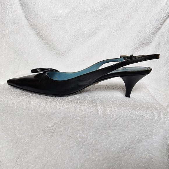 Prada Logo Bow Slingback Pump - Picture 5 of 12